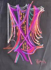 Composition abstraite by Jean Moulin, Pastel, sold Jul 2026