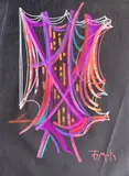 Composition abstraite by Jean Moulin, Pastel, sold Jul 2026