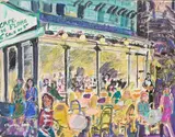 Café de Flore by Maurice Empi, Gouache et pastel, sold Jun 2026