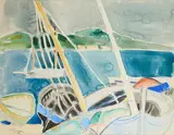 Marine by Édouard Pignon, 1953, Aquarelle, sold Jun 2026