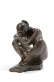 Femme assise aux bras croisés by Georges Oudot, Bronze à patine brune, sold Jun 2026