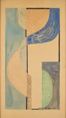 Composition by František Foltýn, 1928, Aquarelle gouachée sur papier, sold Jun 2026