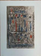 Composition by Roger Bissière, Lithographie, sold Apr 2026