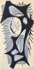 Composition by Henri Plisson, 1964, Gouache, sold Mar 2026