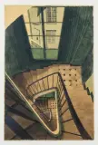 Escalier by Sam Szafran, 1990, Aquarelle sur soie, sold Oct 2021