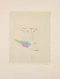 Autoportrait au chien et à la tête ailée by Paul Wunderlich, Lithographie couleur, sold Jun 2021