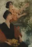 La cueillette by Allan Osterlind, Aquatinte signée en bas à droite et numérotée, sold Mar 2019