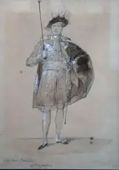 Portait d'un dignitaire du 1-er empire by Jean-Baptiste Mauzaisse, Gouache blanche, encre brune sur traits de crayon, sold Dec 2018