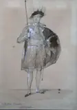 Portait d'un dignitaire du 1-er empire by Jean-Baptiste Mauzaisse, Gouache blanche, encre brune sur traits de crayon, sold Dec 2018