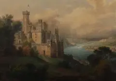 Le château STOLZENFELS by François-Edme Ricois, 1850, Aquarelle et gouache, sold Dec 2018