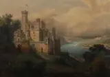Le château STOLZENFELS by François-Edme Ricois, 1850, Aquarelle et gouache, sold Dec 2018