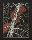 Ecureuil accroché à un arbre by Jacques Nam, Gouache, sold Dec 2018