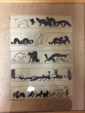 5 projets d'illustration pour "Ombres Chatnoises" : hommage de Jacques Nam à Steinlen et au cabaret du Chat Noir, paru dans Le Sourire en 1911 by Jacques Nam, Encre de Chine sur trait du crayon, rehauts de gouache blanche, sold Dec 2018