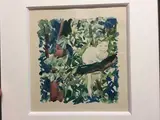 Sonates du Mozart Collection Litolff, avec by Jacques Nam, Gravure encadrée petit format de Jacques Nam Chat assis sur une branche Aquarelle sur trai, sold Dec 2018