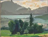 Lac du Bourget by Marie-Madeleine Masson, 1939, Gouache sur papier, sold Jan 2026