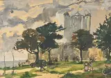 La Rochelle 1956 by Marie-Madeleine Masson, Gouache sur papier, sold Jan 2026