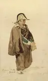 Officier se chauffant les mains by Ferdinand Heibuth, Aquarelle, sold Jan 2026