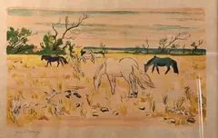 Chevaux de Camargue by Yves Brayer, Lithographie signée et numérotée d'un tirage à, sold Apr 2026
