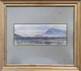 Soleil couchant sur le lac du Bourget à Chindrieux by Jean-Baptiste Drevet, Aquarelle, sold Dec 2025