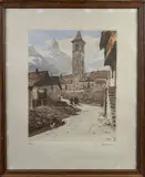 Tignes by Joanny Drevet, Aquatinte signée en bas à gauche et située et datée Mai, sold Dec 2025