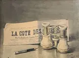 Allégorie du turfiste by Emile Vaquez, 1895, Aquarelle, sold Dec 2025