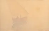 La barque by David Dellepiane, Crayon, sold Dec 2025
