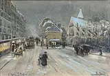 Paris, l'église Saint-Médard by Émile Appay, Aquarelle, sold Dec 2025
