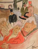 Scène de rue by Pierre Ambrogiani, Aquarelle et encore (plume et lavis), sold Dec 2025