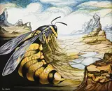 La guêpe by Serge van Khache, Aquarelle et encre (plume), sold Dec 2025
