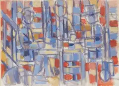 Le repas paysan by Hans Seiler, Gouache signée en bas à droite Dim, sold Sep 2024