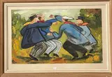 La danse du loup by Jean Toth, Gouache signée Dim, sold Sep 2024