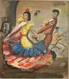 Les enfants de Séville by Jean Toth, Gouache signée Dim, sold Sep 2024