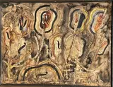 Les guitares de Hurlevents by Georges Breuil, Technique mixte, collage, partition de musique et résine sur panneau, sold Sep 2024