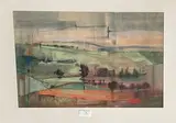 Paysage aux arbres by Françoise Grassin-Taffin, 1990, Pastel et aquarelle sur papier, sold Sep 2024