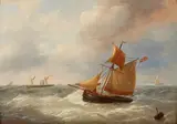 Navire by Charles-Louis Verboeckhoven, Panneau, sold Jun 2024