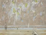 Cavalier sur la plage by Hans Seiler, Gouache sur papier, sold Jun 2024