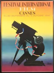 Festival International du film, Cannes du 20 Septembre au 5 Octobre 1946 by Paul Colin, Affiche lithographique en couleurs, sold Apr 2025