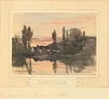 L'Aumance à Hérisson (Allier) by Henri Harpignies, 1873, Aquarelle, sold Apr 2025