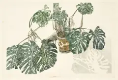 Philodendrons, c. 1990 by Sam Szafran, Aquarelle sur papier, sold Jun 2026