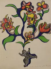 Nana aux fleurs by Niki de Saint Phalle, 1971, Lithographie en couleurs sur papier, sold Jun 2026