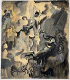 Composition by Youla Chapoval, Gouache et lavis d’encre sur papier, sold Jun 2026