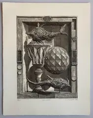 Sphère captive by Erik Desmazieres, 2009, Eau-forte et aquatinte sur papier numéroté, sold Apr 2026