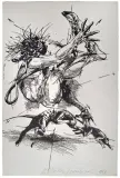 La chute by Vladimir Veličković, 1983, Lithographie en noir datée, annotée, sold Apr 2026
