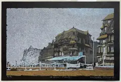 La brume. Trouville. 2007 by Jean-Baptiste Sécheret, Lithographie en couleurs sur papier noir numéroté, sold Apr 2026