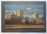 Central Park. Soir. 2008 by Jean-Baptiste Sécheret, Lithographie en couleurs sur papier noir numéroté, sold Apr 2026
