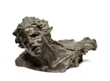 Buste de femme en mouvement by Berthe Girardet, Bronze à patine brune, sold Dec 2025