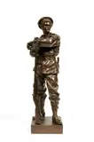 Fusilier marin by Aristide Croisy, 1880, Bronze à patine médaille daté et signé à la base, sold Dec 2025