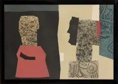 Composition aux personnages by Max Papart, Lithographie en couleurs sur papier, sold Oct 2025