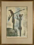 PERSONNAGE, C. 1966 by Roberto Matta, Eau-forte et aquatinte en couleurs sur papier, sold Oct 2025
