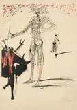TAUROMACHIE, BULLFIGHT N. 4 by Salvador Dalí, Lithographie en couleurs sur papier, sold Oct 2025